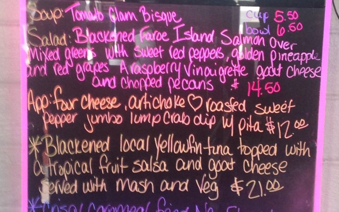 Dinner Specials 4/14/2017