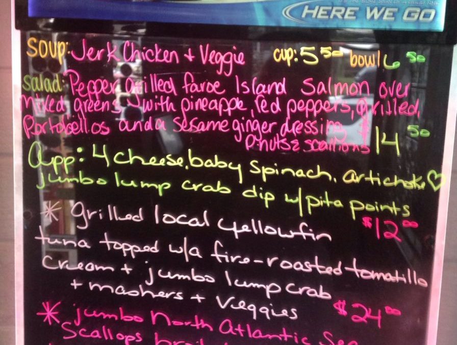 Dinner Specials 8/14/2017