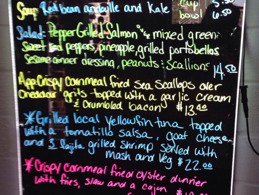 Dinner Specials 3/3/2019