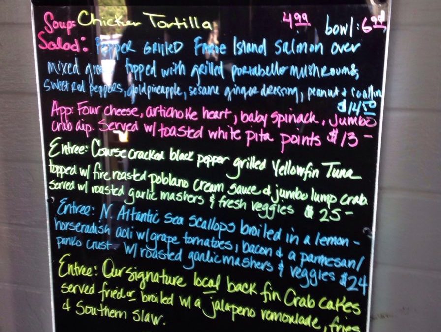 Dinner Specials 7/2/2019