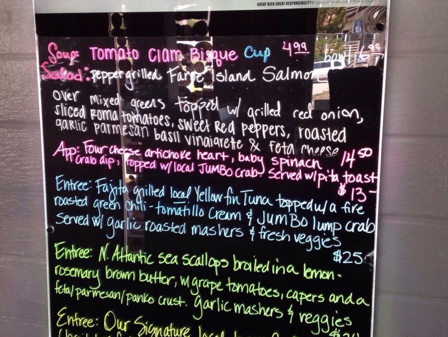 Dinner Specials 8/6/2019