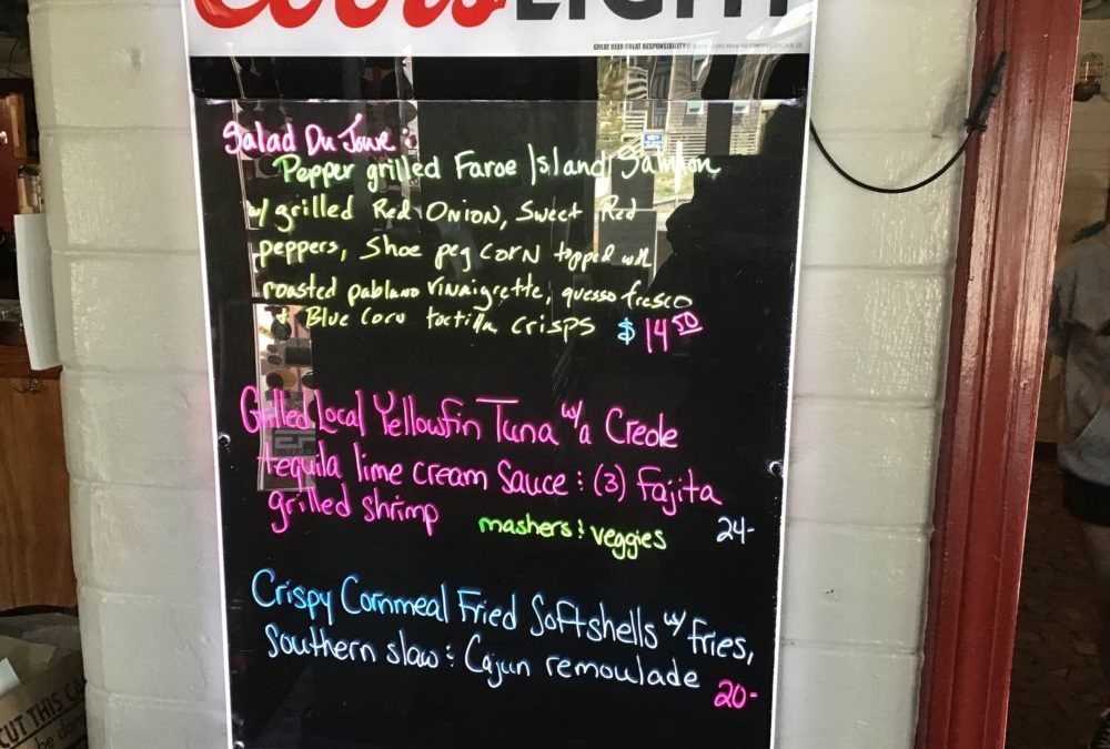 Dinner Specials 6/2/2020