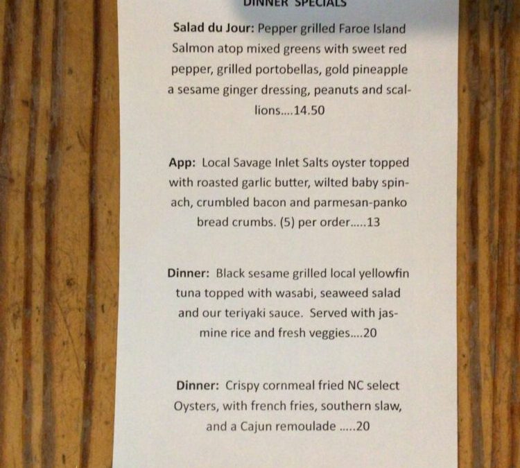 Dinner Specials 2/1