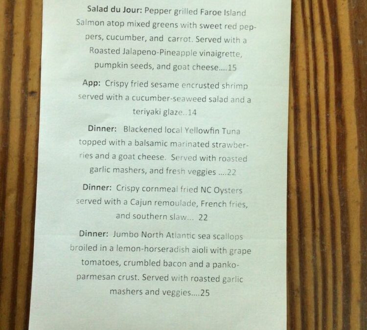 Tuesday Dinner Specials