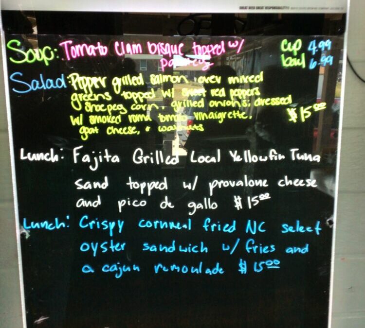 Lunch specials June 1