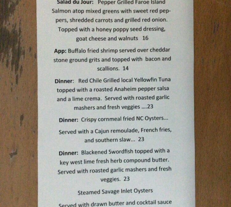 2/11 Dinner Specials