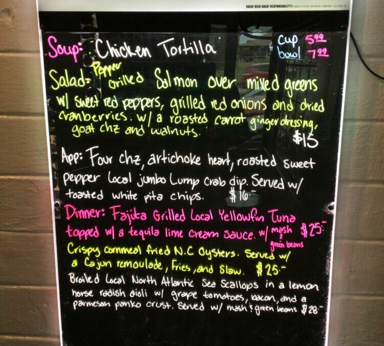 6/3 dinner specials